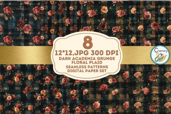Academia Grunge Floral: A Pattern Set for Moody, Scholarly Design