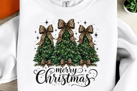 Coquette Merry Christmas Tree Sublimatio: Festive Art for Creators