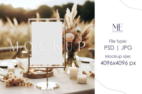 Elevate Your Stationery: The 5x7 Table Sign Mockup