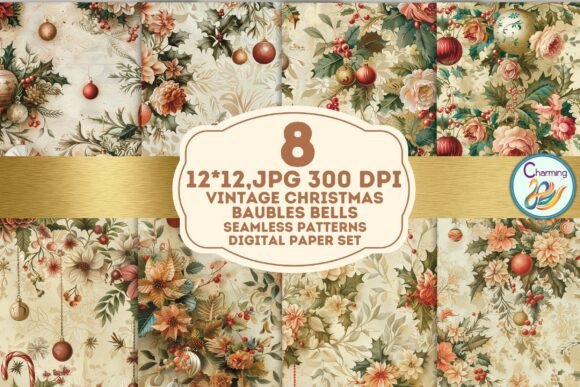 Embrace Nostalgic Charm with Seamless Paper: Vintage Christmas Bells