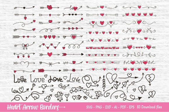 Hand Drawn Heart Arrow Borders SVG: A Designer's Guide to Romance