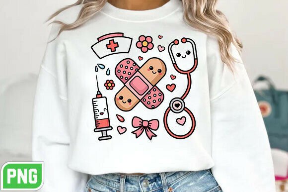 Heartfelt Healthcare: The Pink Valentine Nurse Design