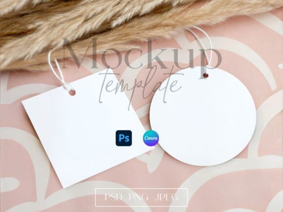 Round & Square Tag Mockup: Perfecting Your Boho Branding
