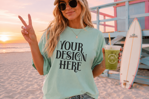 Summer-Ready Branding: The Comfort Colors 1717 Beach Mockup