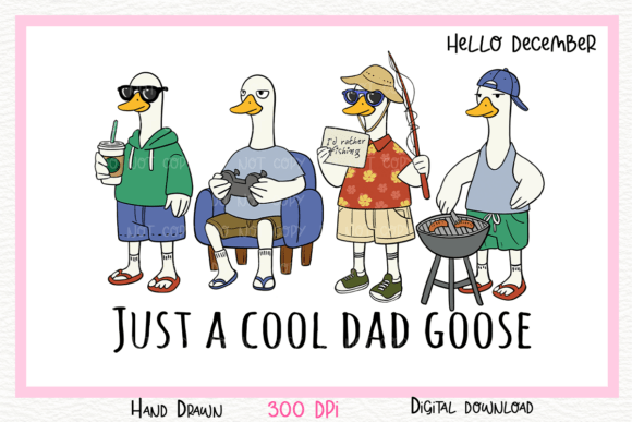 The Coolest Goose on the Block: A Funny Dad PNG for Your Projects