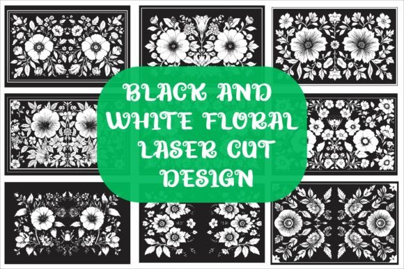 Timeless Elegance: Crafting with Black Flower Frame Illustrations