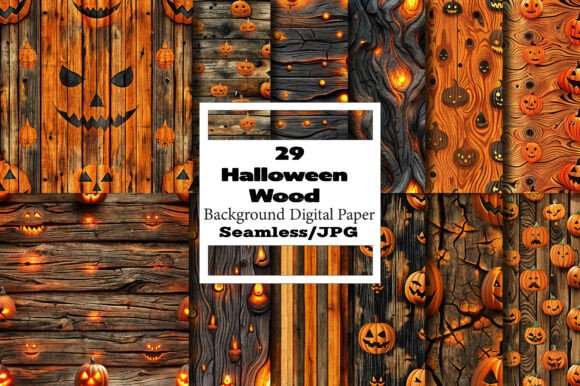 Unleash Spooky Creativity with Halloween Wood Digital Papers