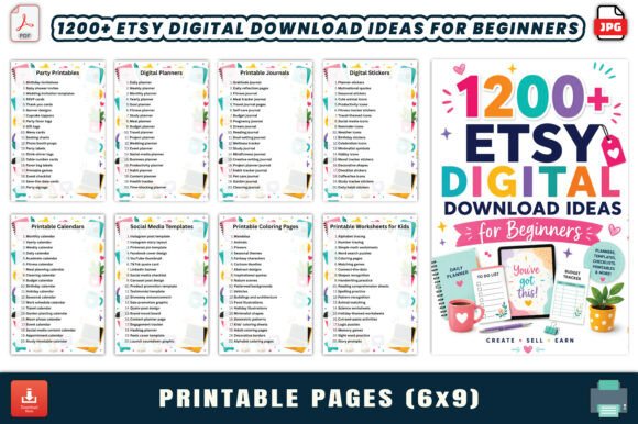 Unlock Profitable Niches: 1200+ Digital Download Ideas for Your Etsy Shop