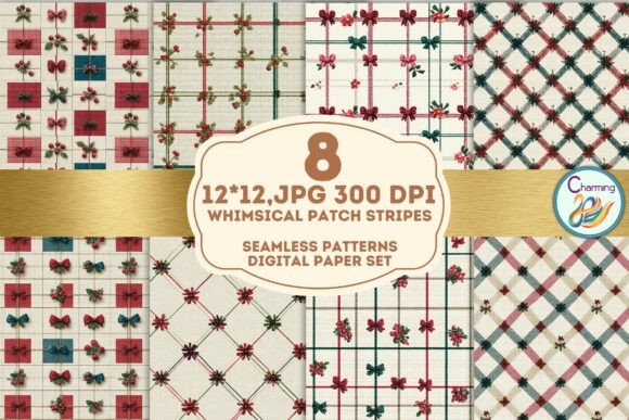 Whimsical Bow Plaid Patterns: A Designer's Delight for Every Project